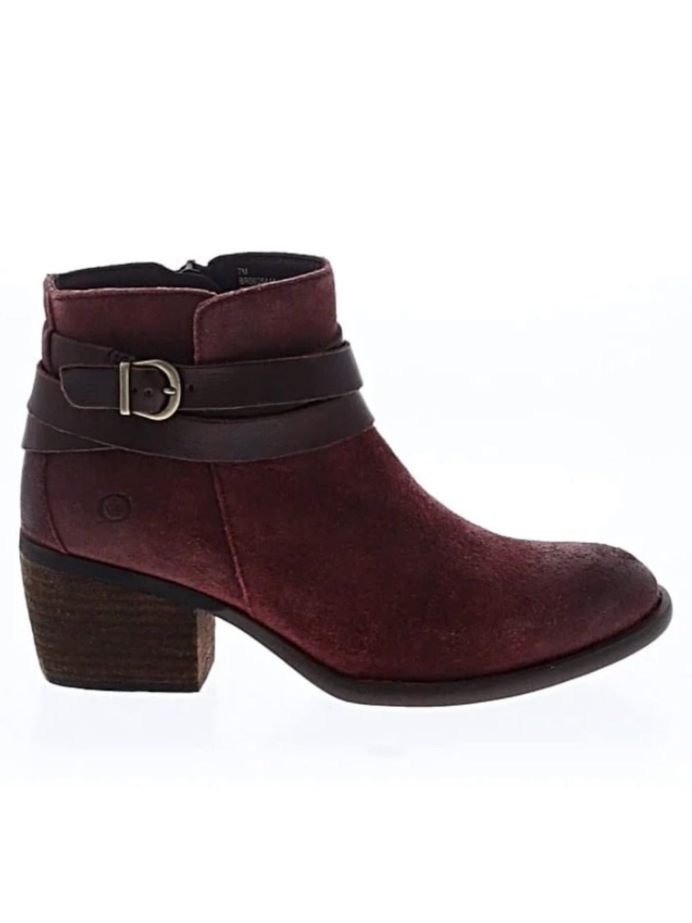 Born Payton Bootie in Dark Red Suede